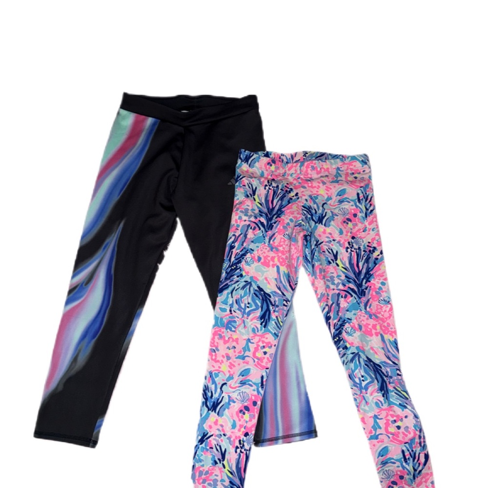 Lilly Pulitzer Kids Leggings - Black and Pink Floral